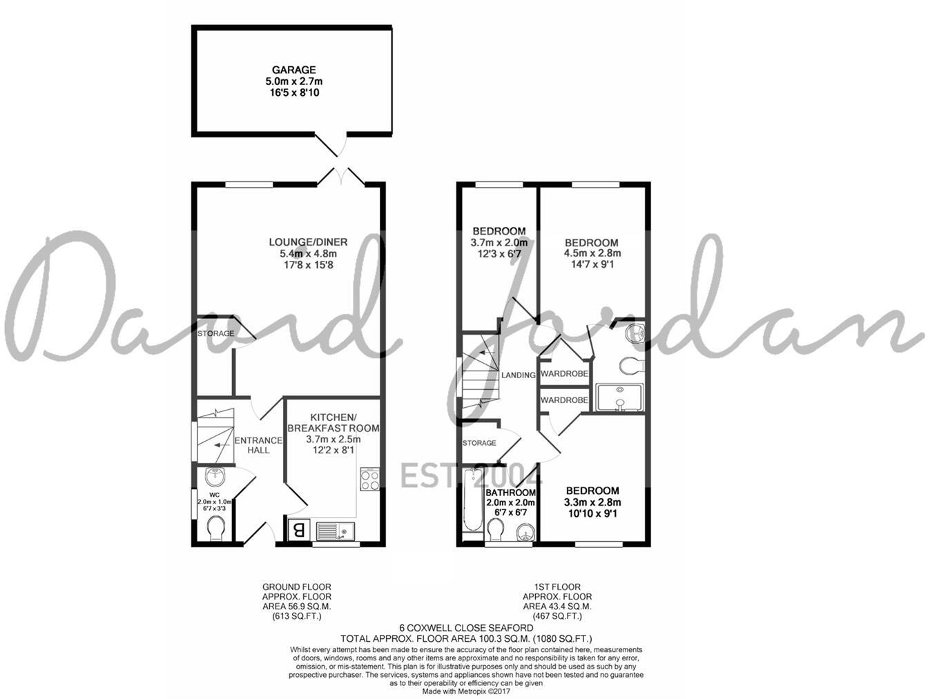 Coxwell Close, Seaford floorplan