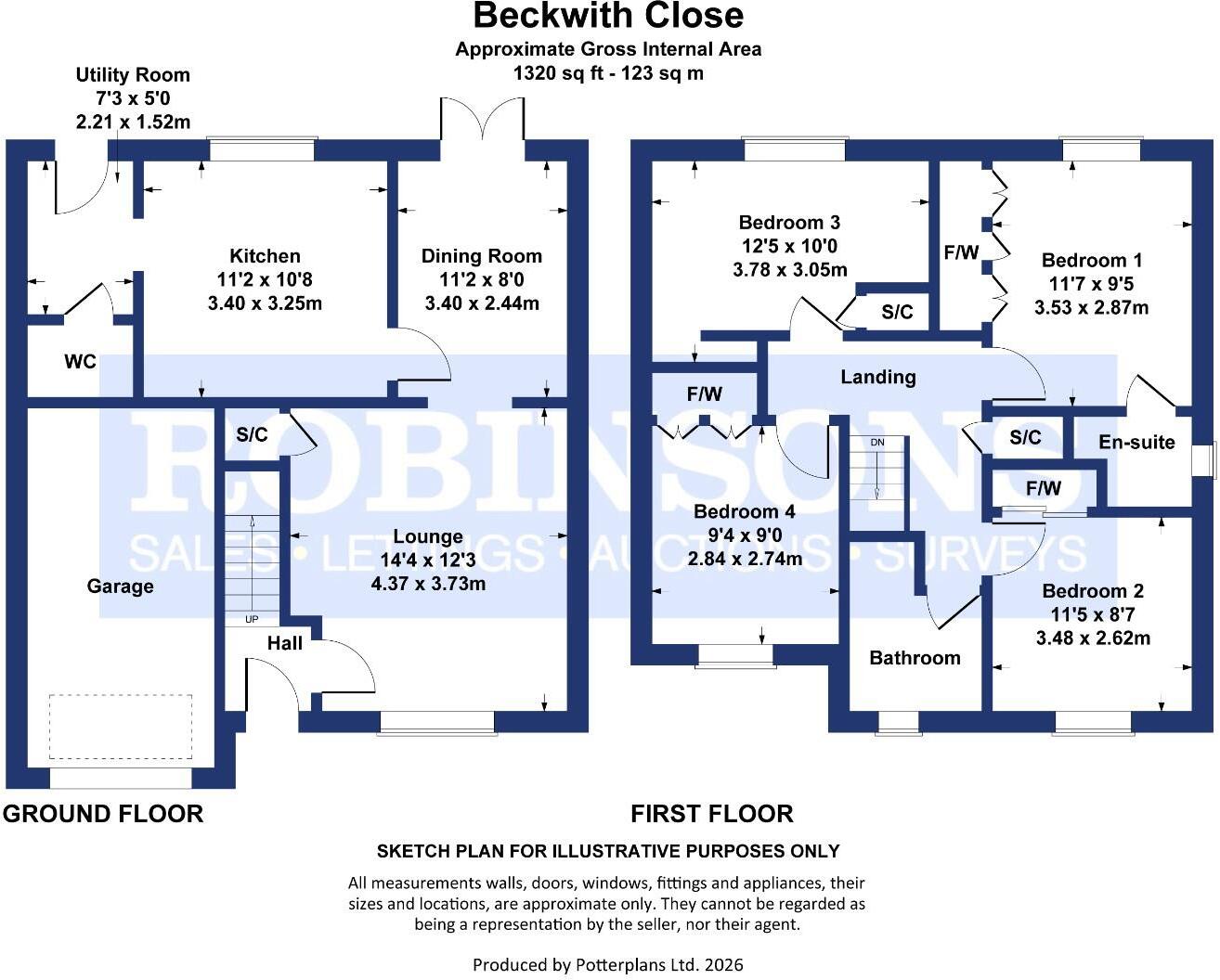 Beckwith Close, Spennymoor floorplan