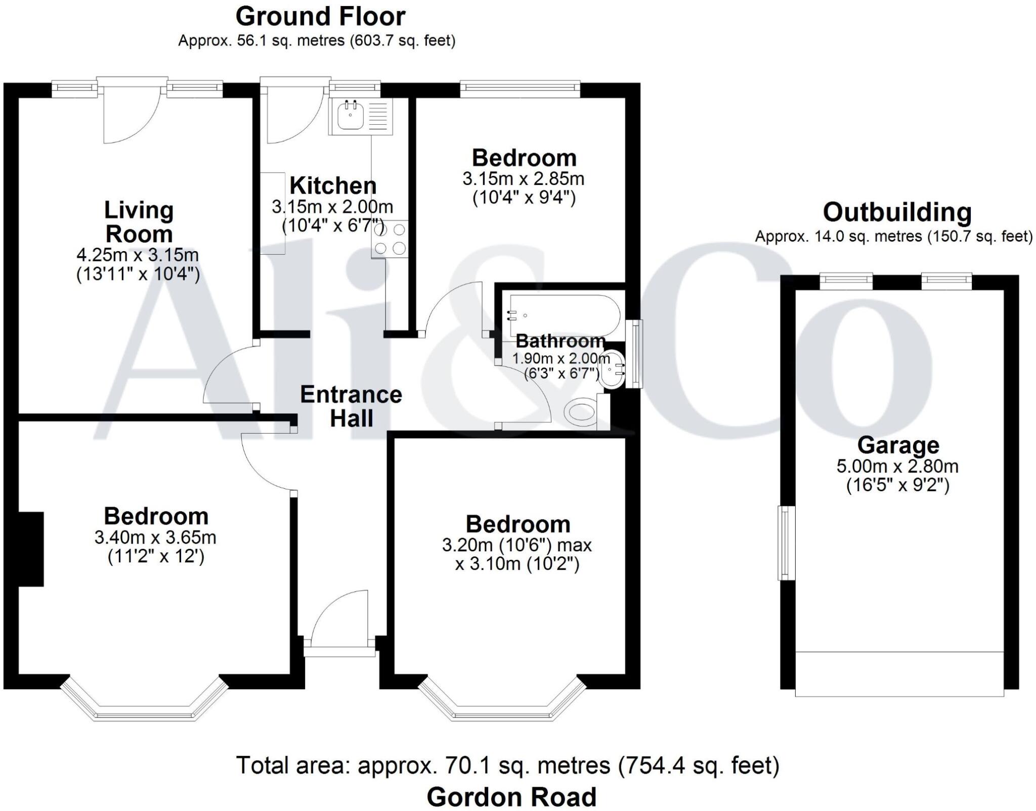 Gordon Road, Grays floorplan