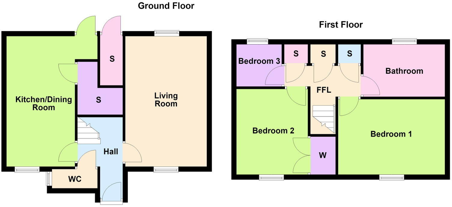 Lismore Walk, Corby, Northamptonshire, NN17 2PR floorplan