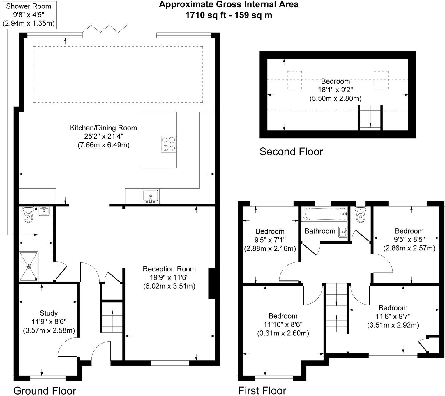 Court Lane, Hadlow, Tonbridge, Kent, TN11 floorplan