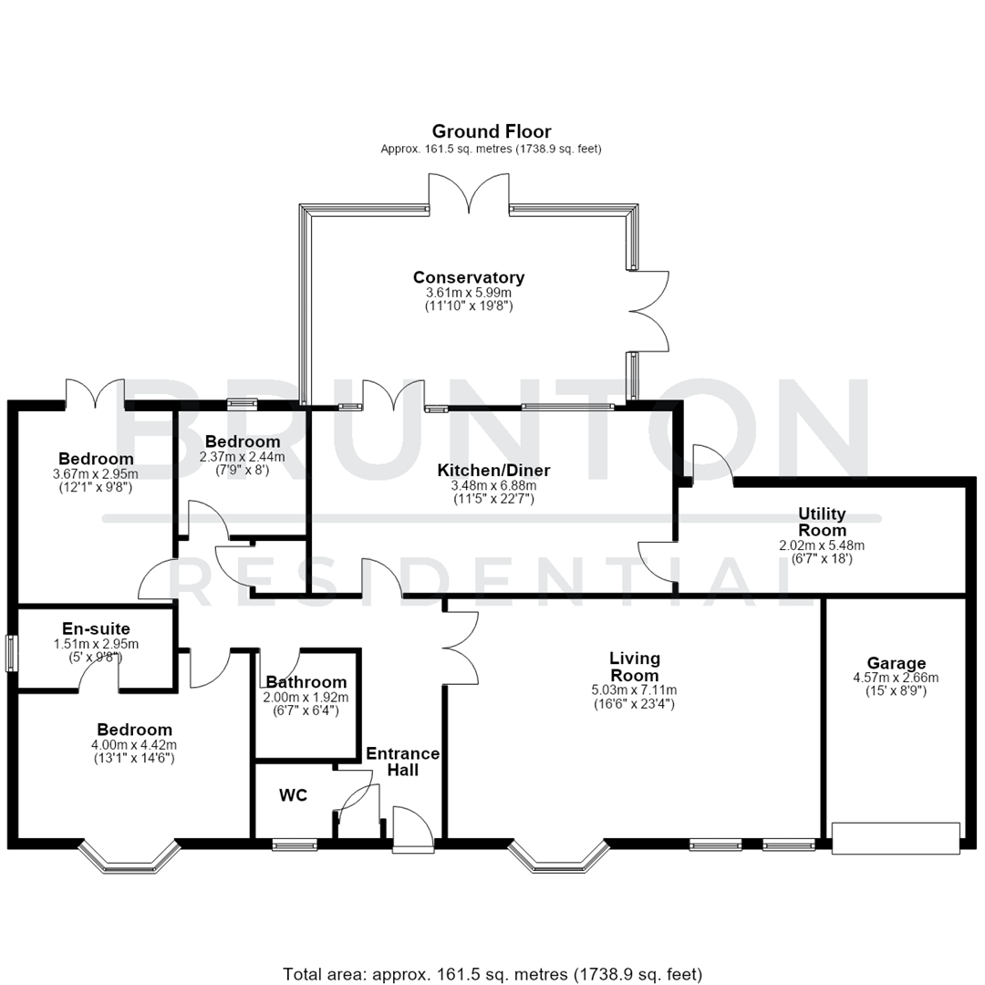 Brackenpeth Mews, Melton Park, Gosforth, NE3 floorplan