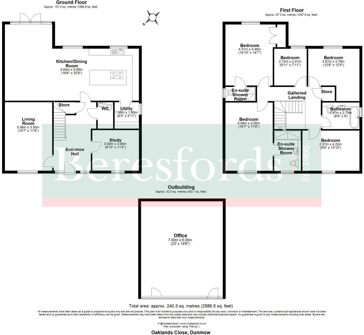 Oaklands Close, Dunmow, CM6 floorplan