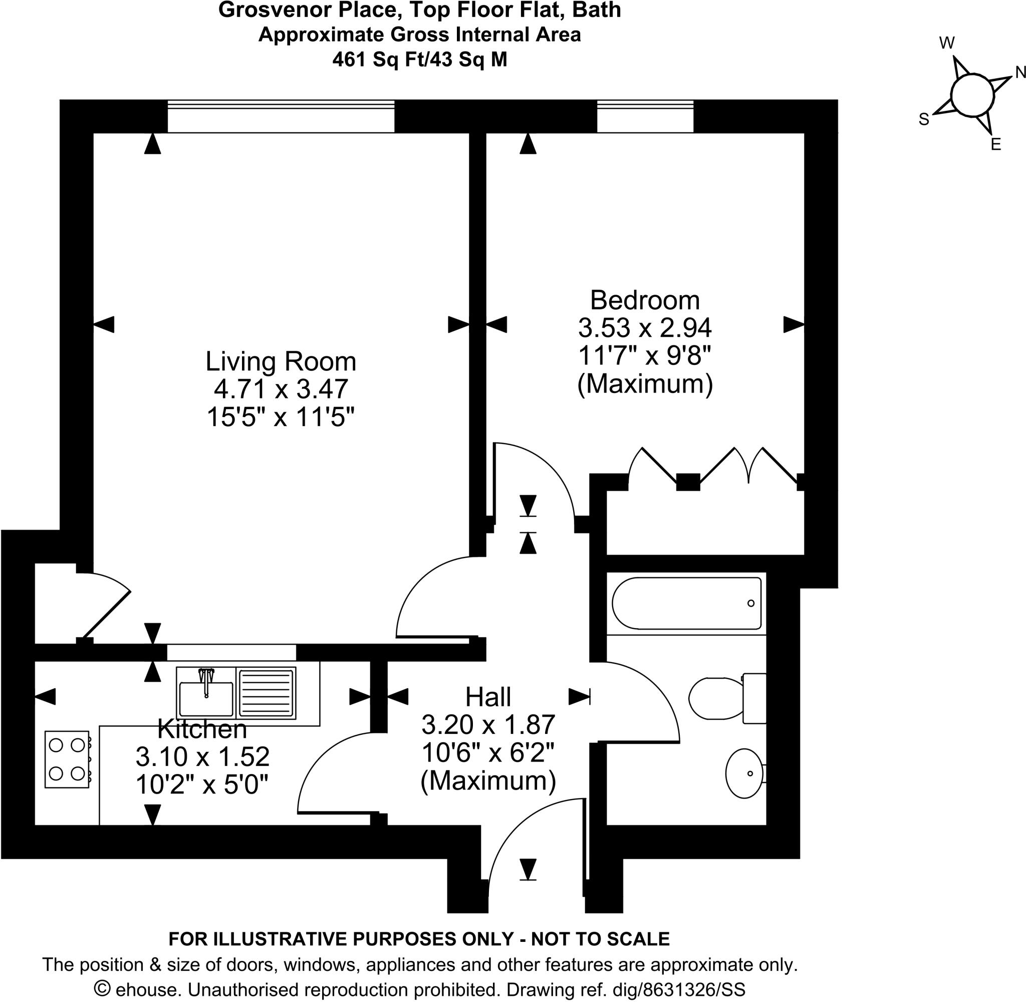 Grosvenor Place, Bath, BA1 floorplan