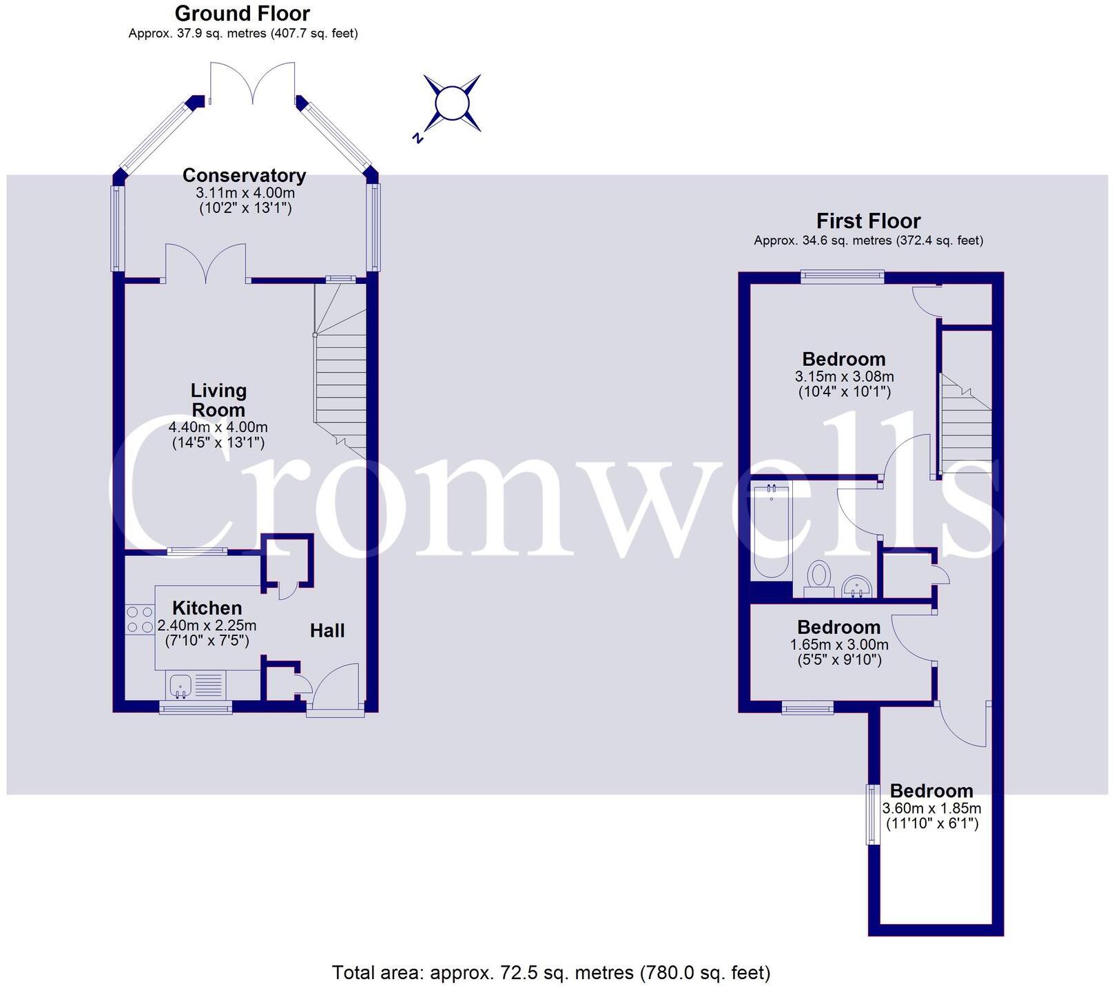 Boscombe Road, Worcester Park, KT4 floorplan