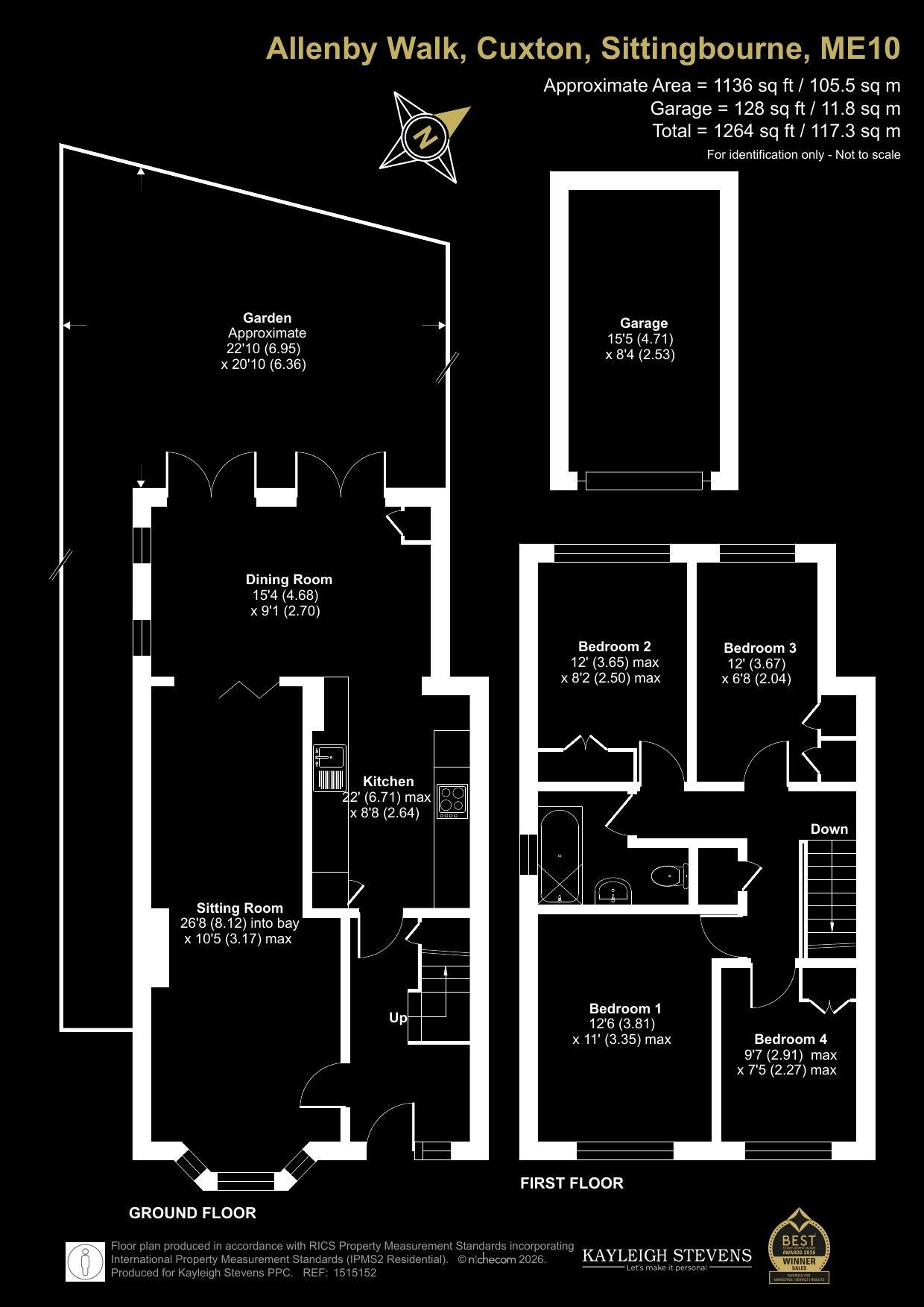 Stunning 4 Bedroom End-Terrace | Woodland Access | Modern Open-Plan Living | Garage floorplan