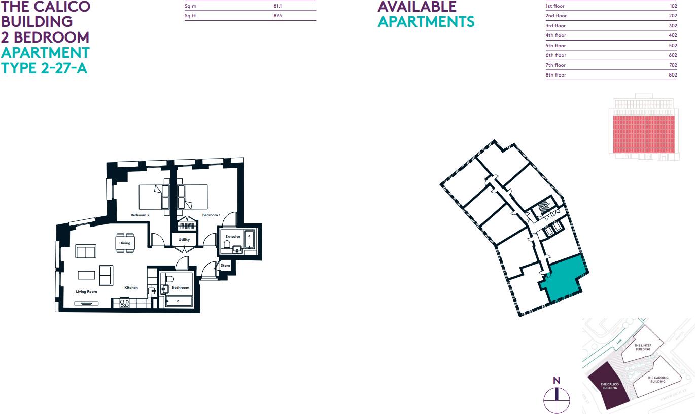 Manchester New Square Calico Building M1 floorplan