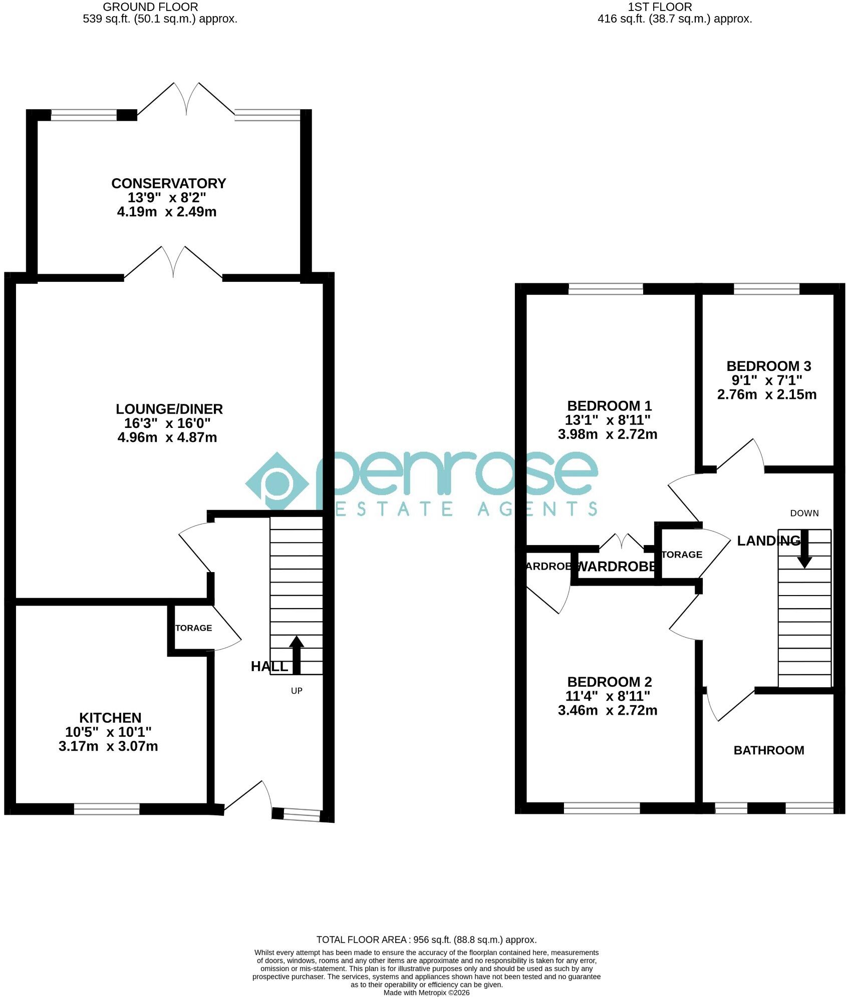 Bagwicks Close, Luton, Bedfordshire, LU3 3NG floorplan