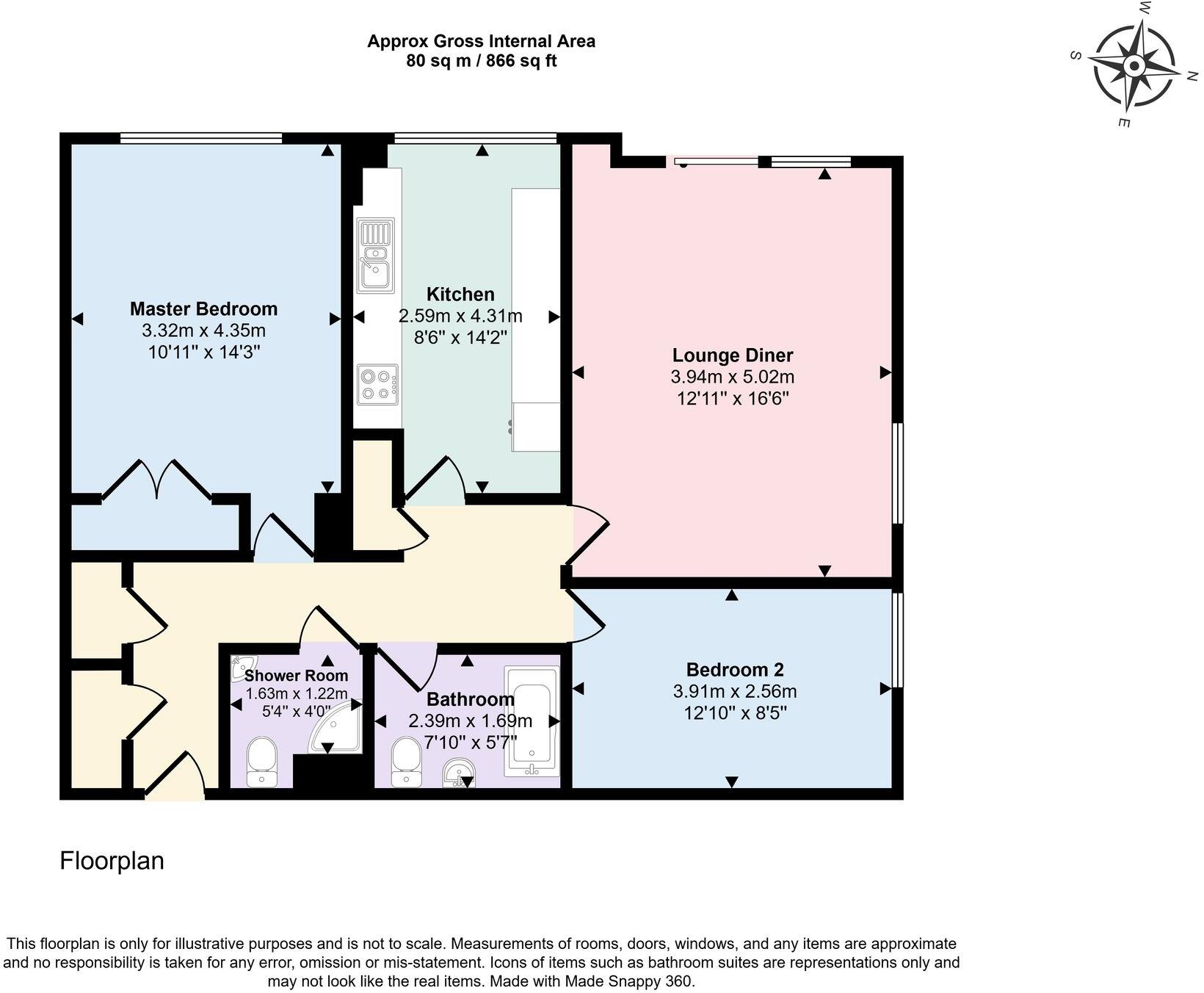 Downview Road, Camargue Court, BN11 floorplan