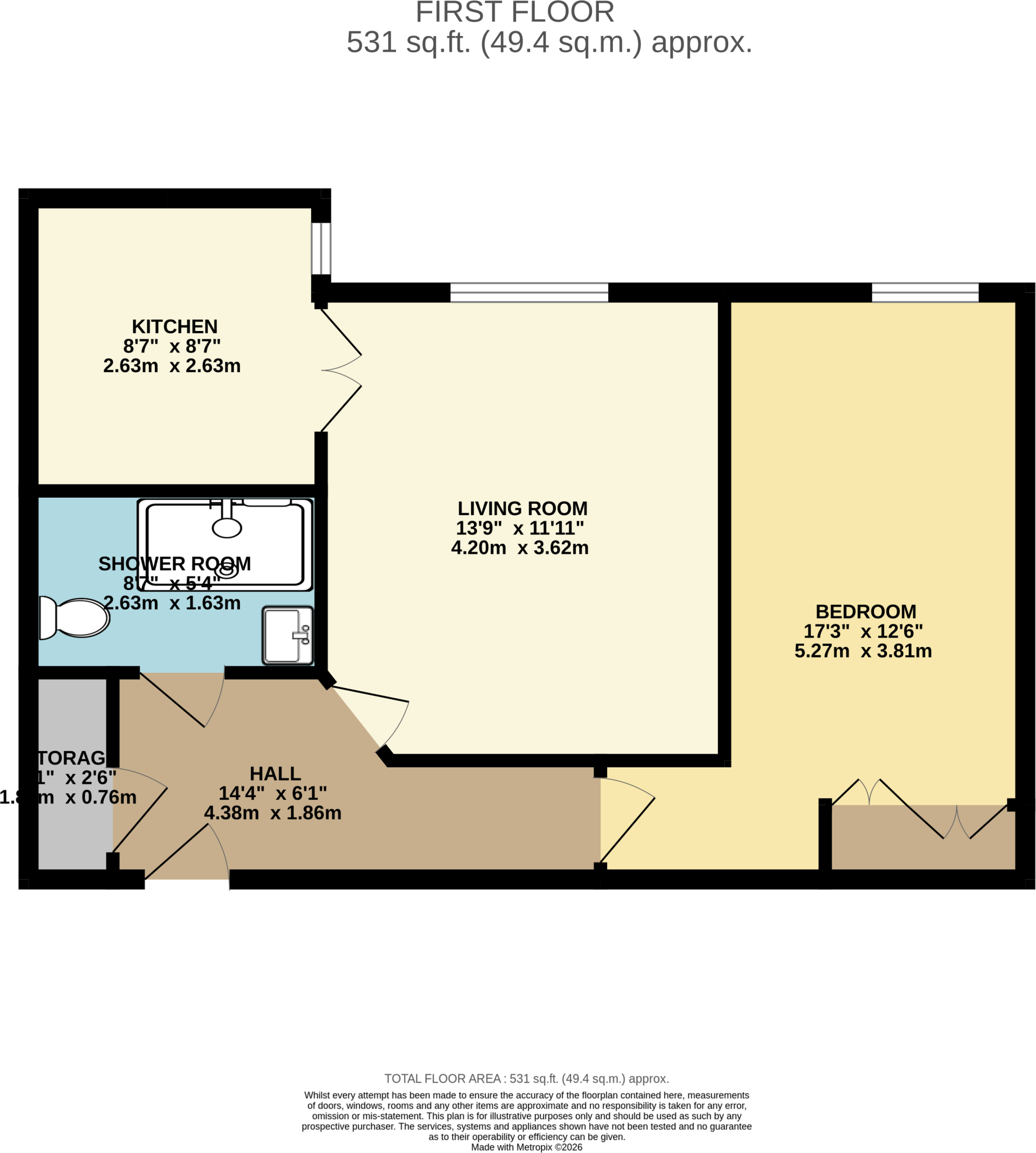 Apartment  Smithy Court,  Station Road, Marple floorplan