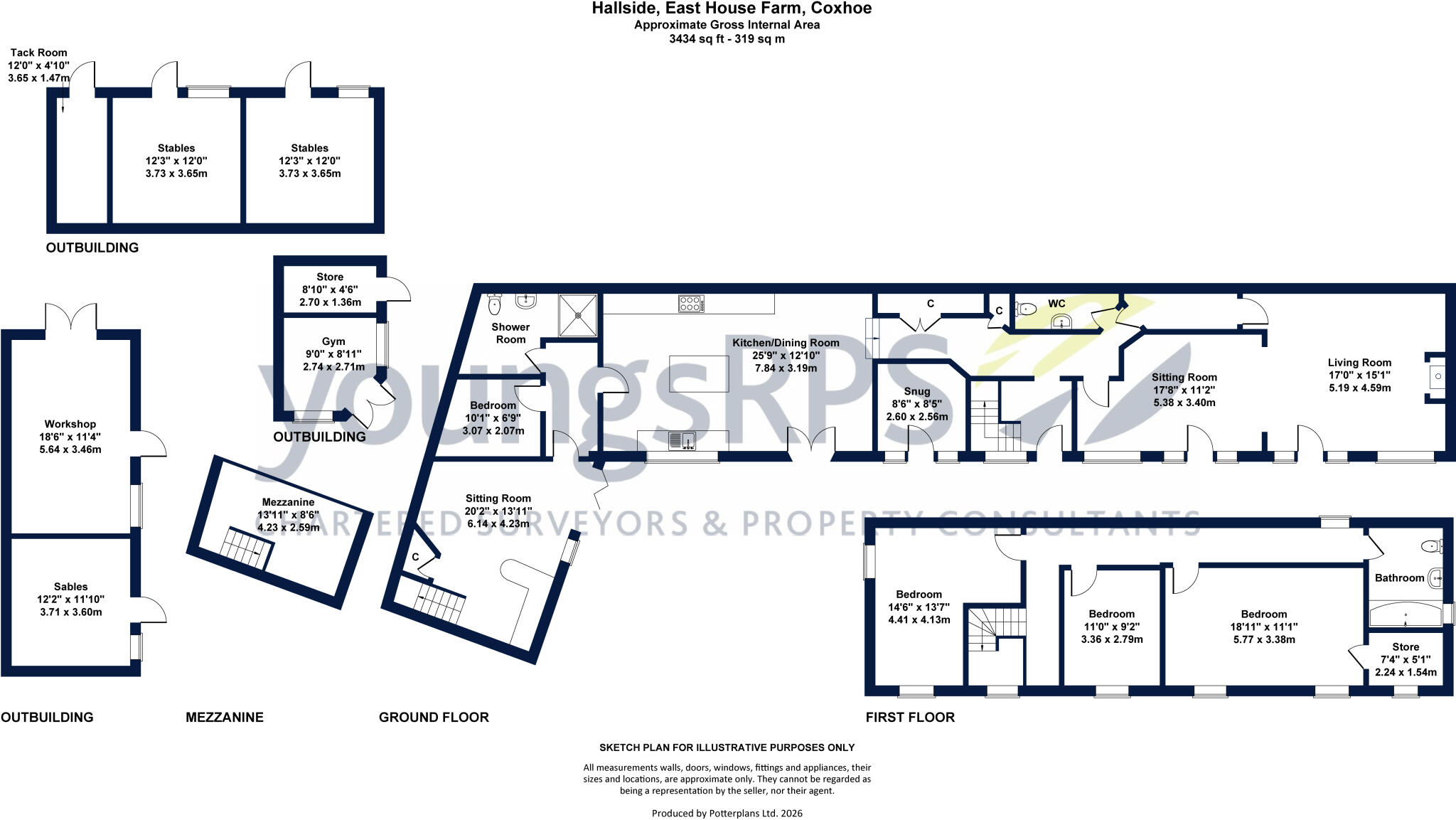 Lot 1 - East House Farm, Coxhoe, Durham, DH6 floorplan
