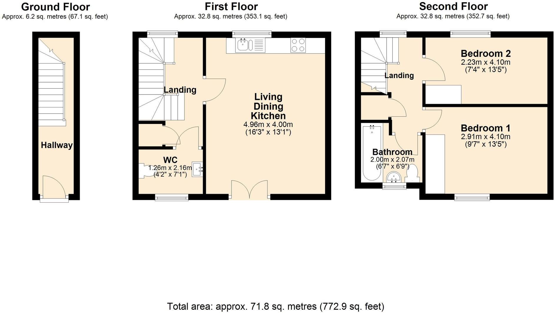 Walnut Gardens, East Leake, LE12 floorplan