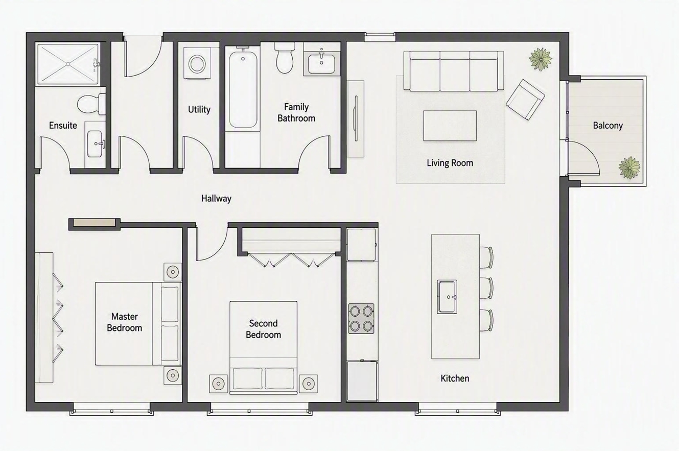 1301 Acer Point, Ascot Road, Watford, Hertfordshire, WD18 8AX floorplan
