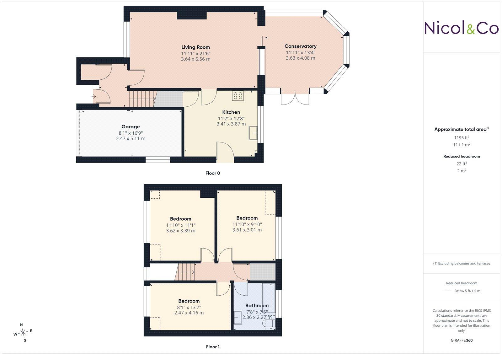 Broadfield Crescent, Fernhill Heath, Worcester, Worcestershire, WR3 floorplan