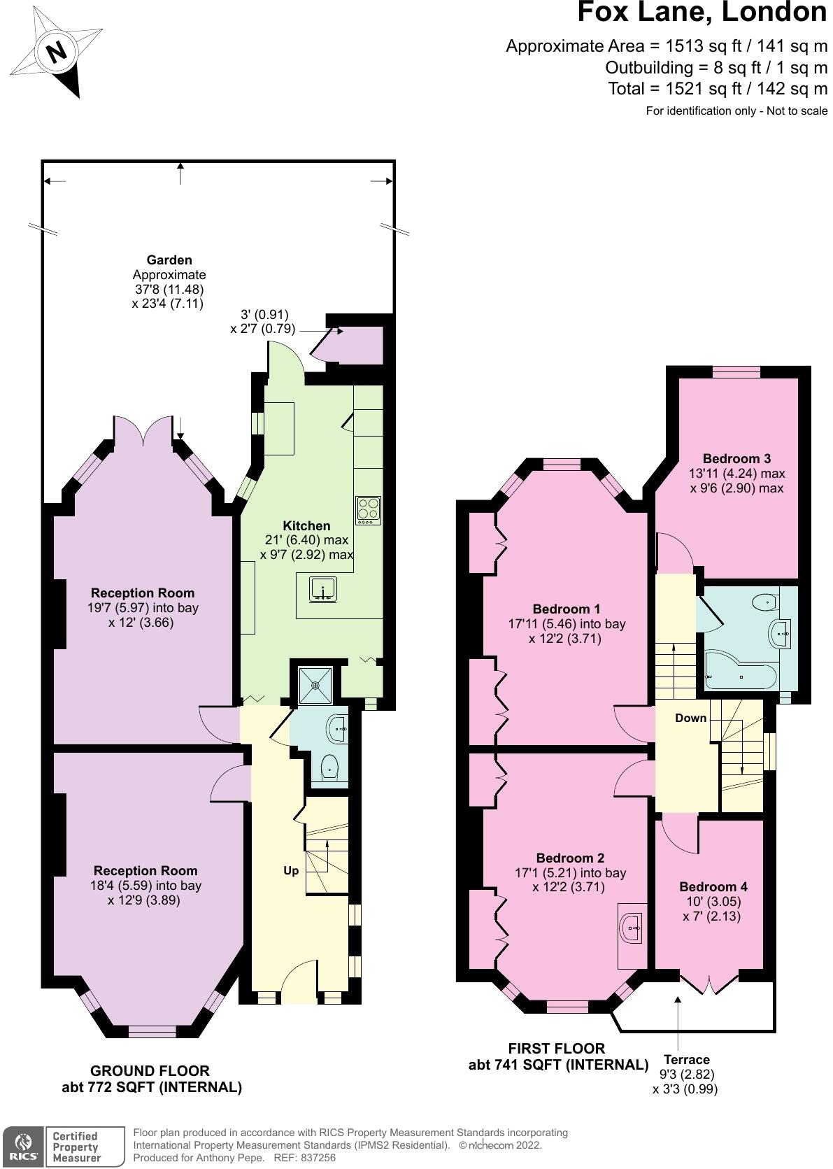 Fox Lane, Palmers Green, London, N13 floorplan