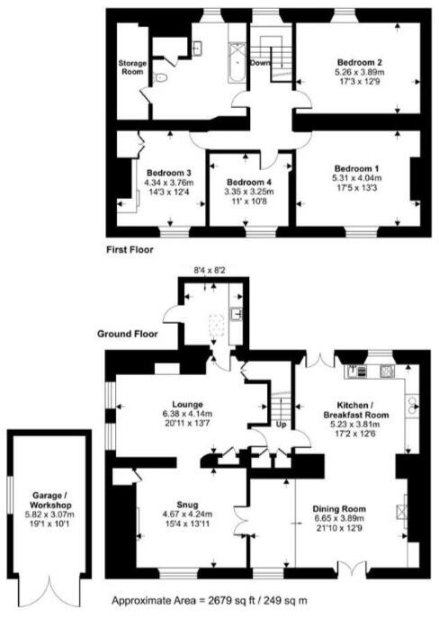 Tredannick Farmhouse, Sladesbridge, PL27 floorplan