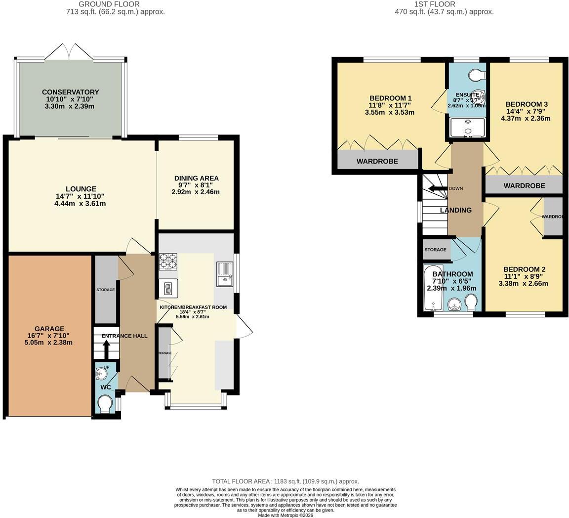 Elm Road, Evesham, Worcestershire floorplan