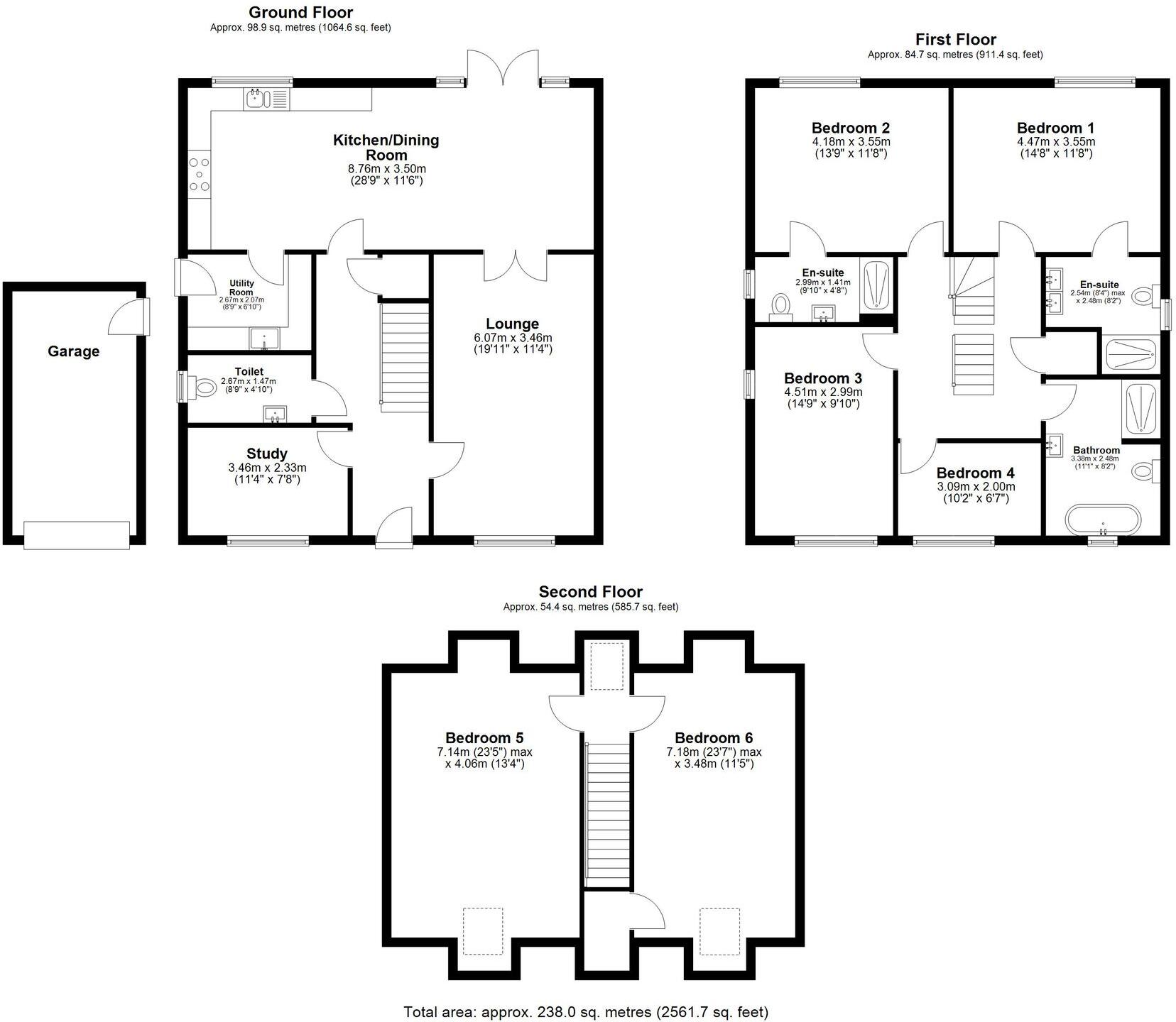 7, Blackberry Close, Great Barford, MK44 floorplan