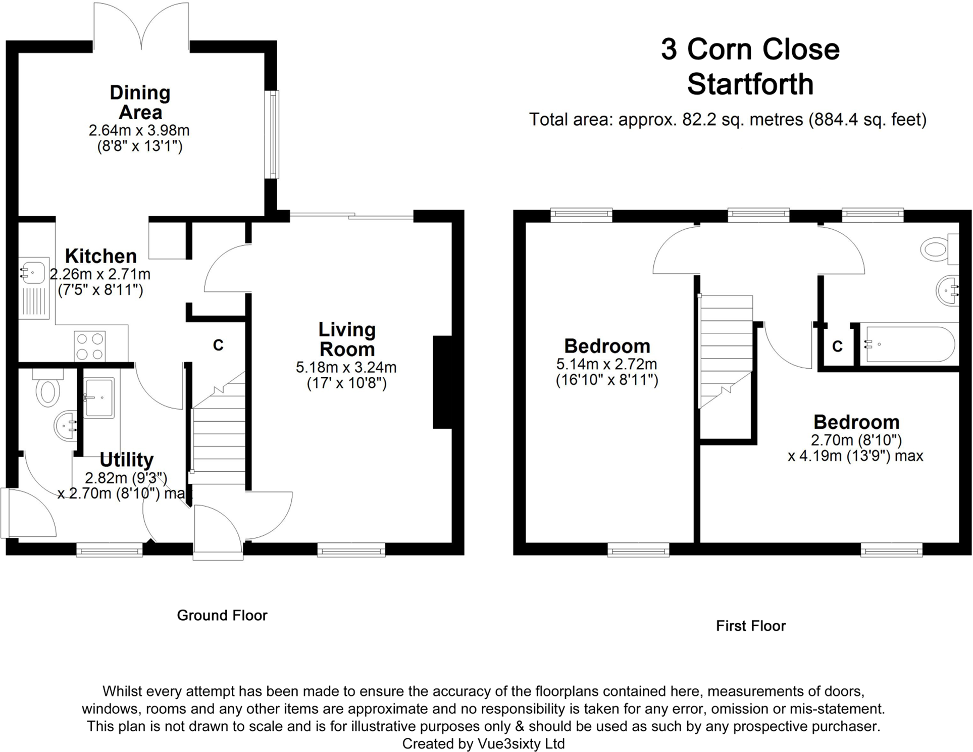 3, Corn Close, Barnard Castle, County Durham, DL12 floorplan