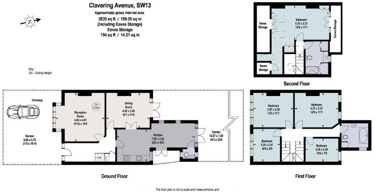 Clavering Avenue, London, SW13 floorplan