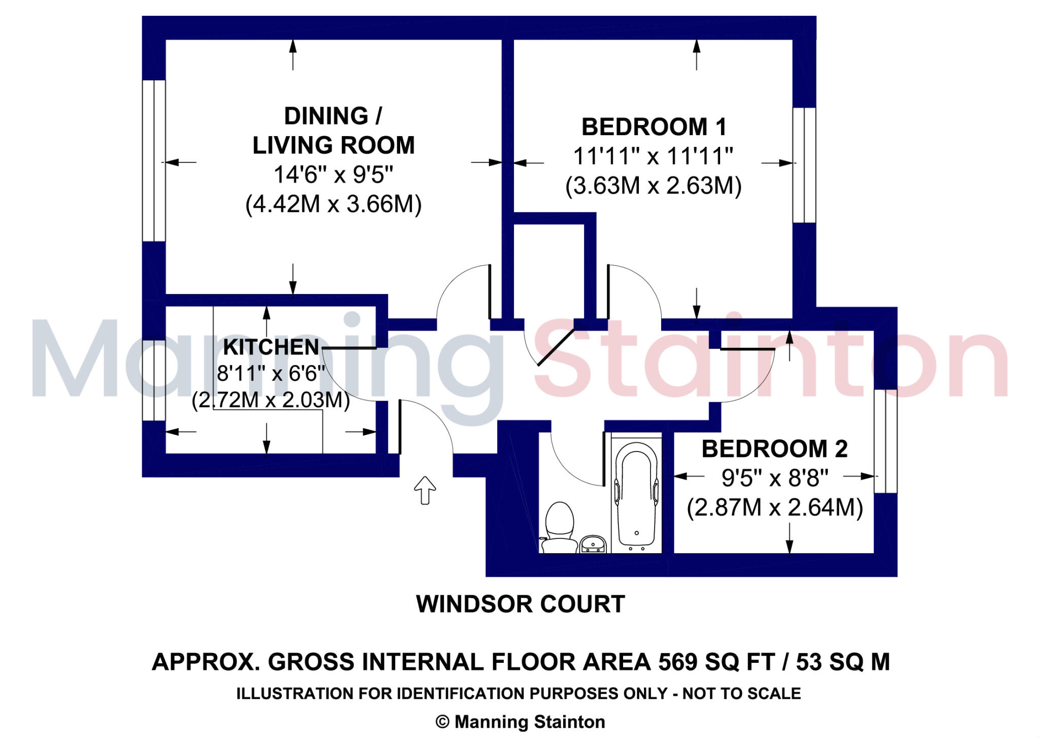 Windsor Court, Bramley, Leeds, West Yorkshire floorplan