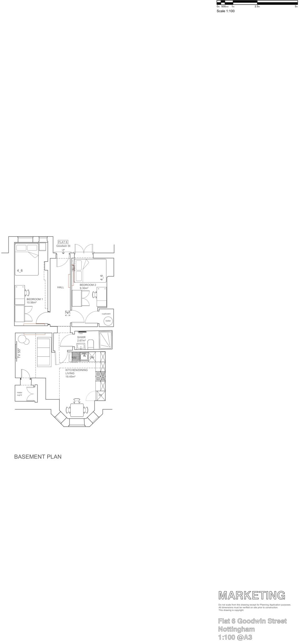 Flat 1, 6, Goodwin Street NG7 4HD floorplan