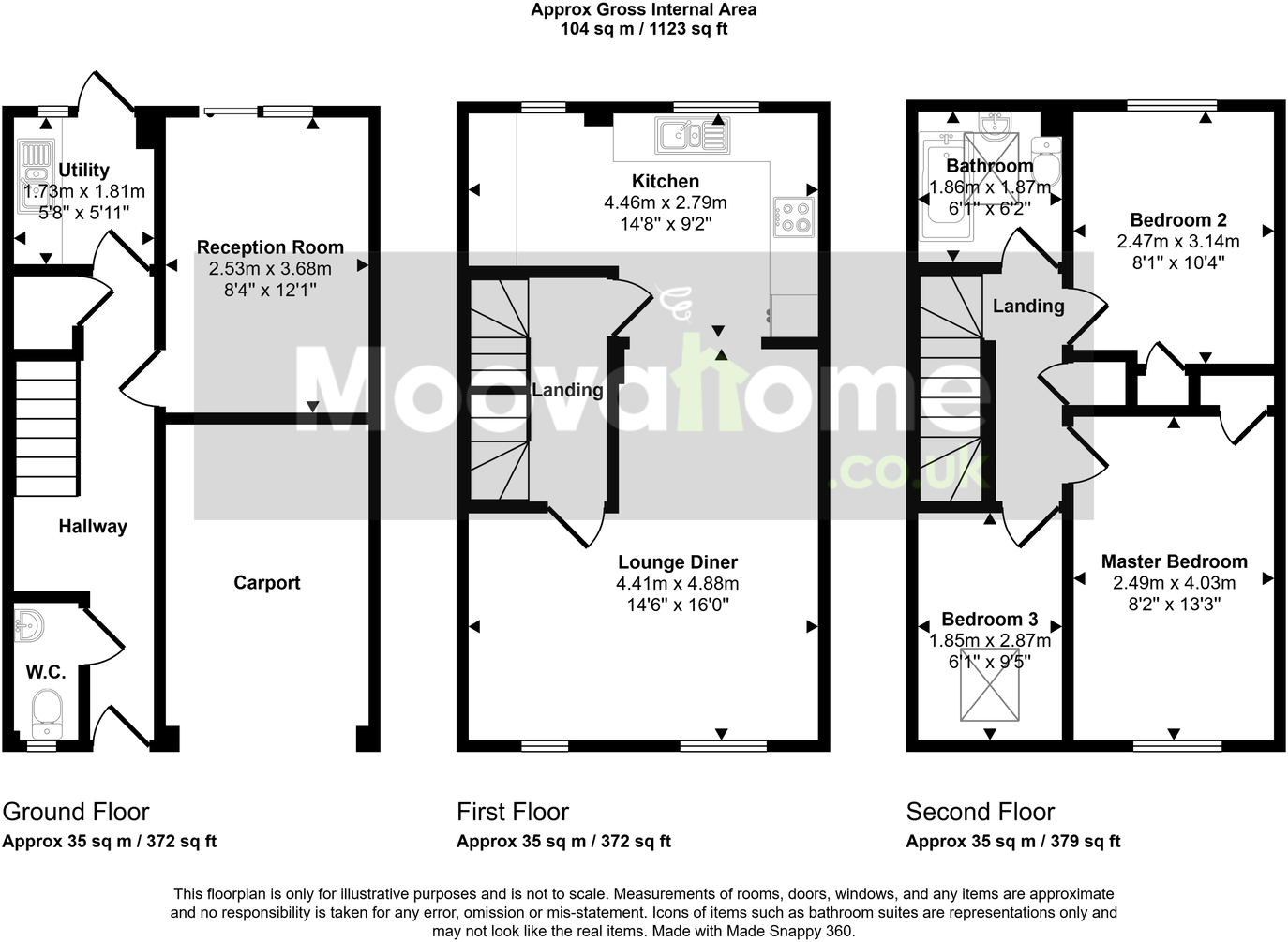 44 Dewell Mews, Swindon, SN3 1QU floorplan