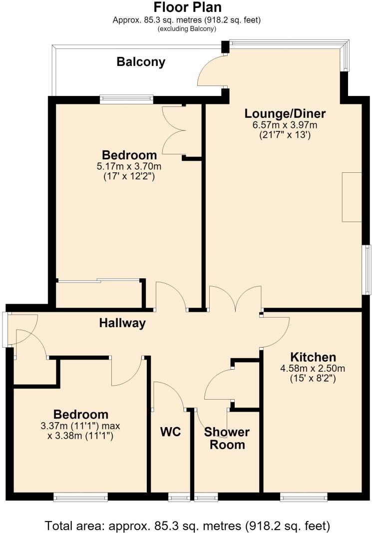 Langham Court, Grand Avenue, Worthing, BN11 floorplan