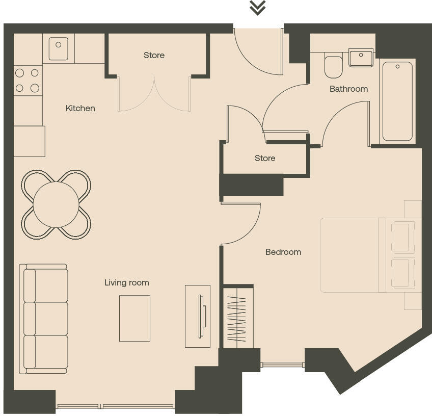 T¿ Ambr, Y Rhodfa Ganolog, Butetown, Cardiff floorplan