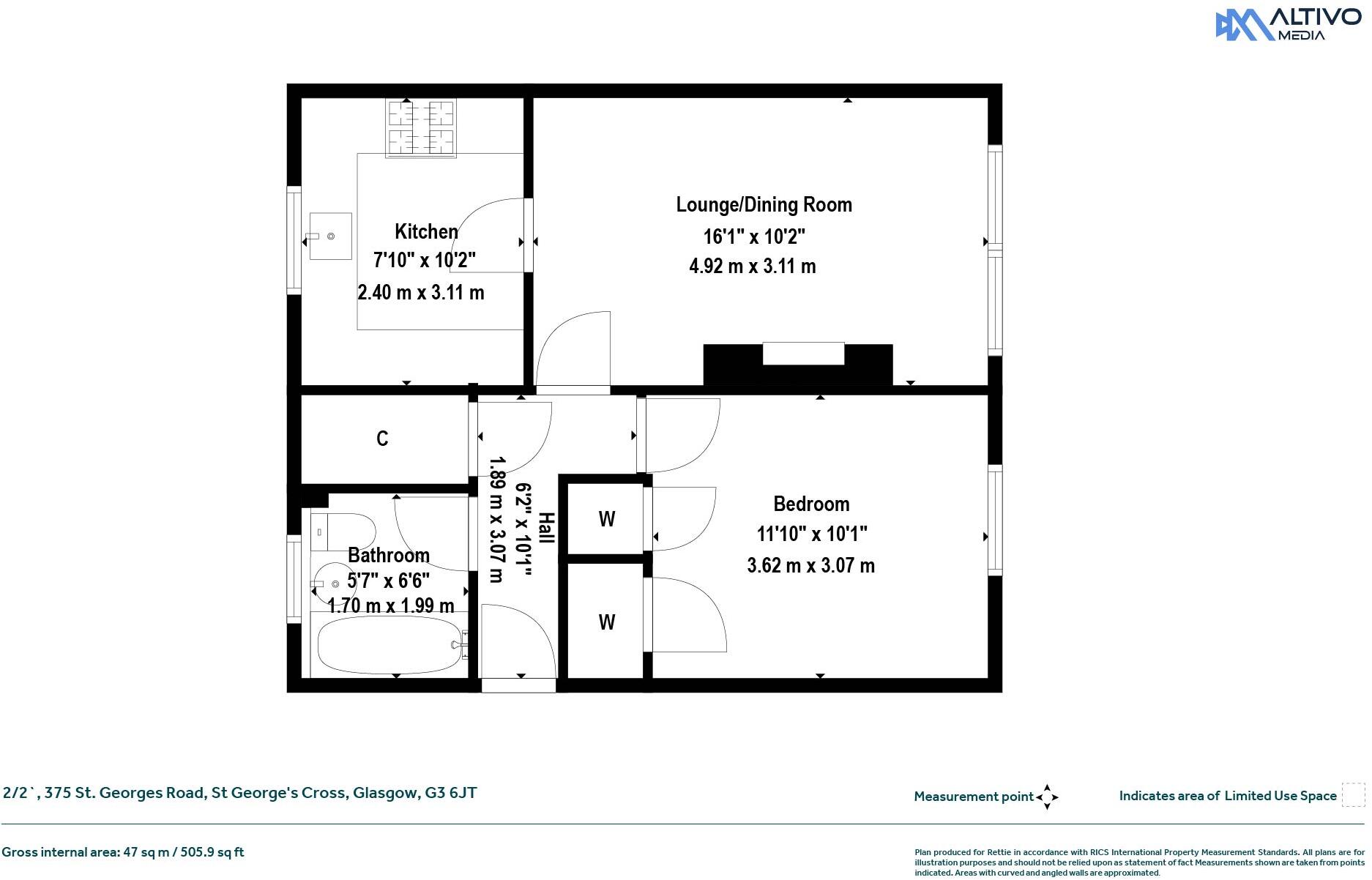 St. Georges Road, St George's Cross, Glasgow floorplan