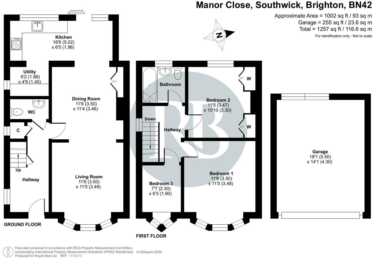 Manor Close, Southwick, BN42 4NW floorplan