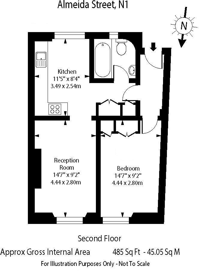 Almeida Street, N1 1TA floorplan