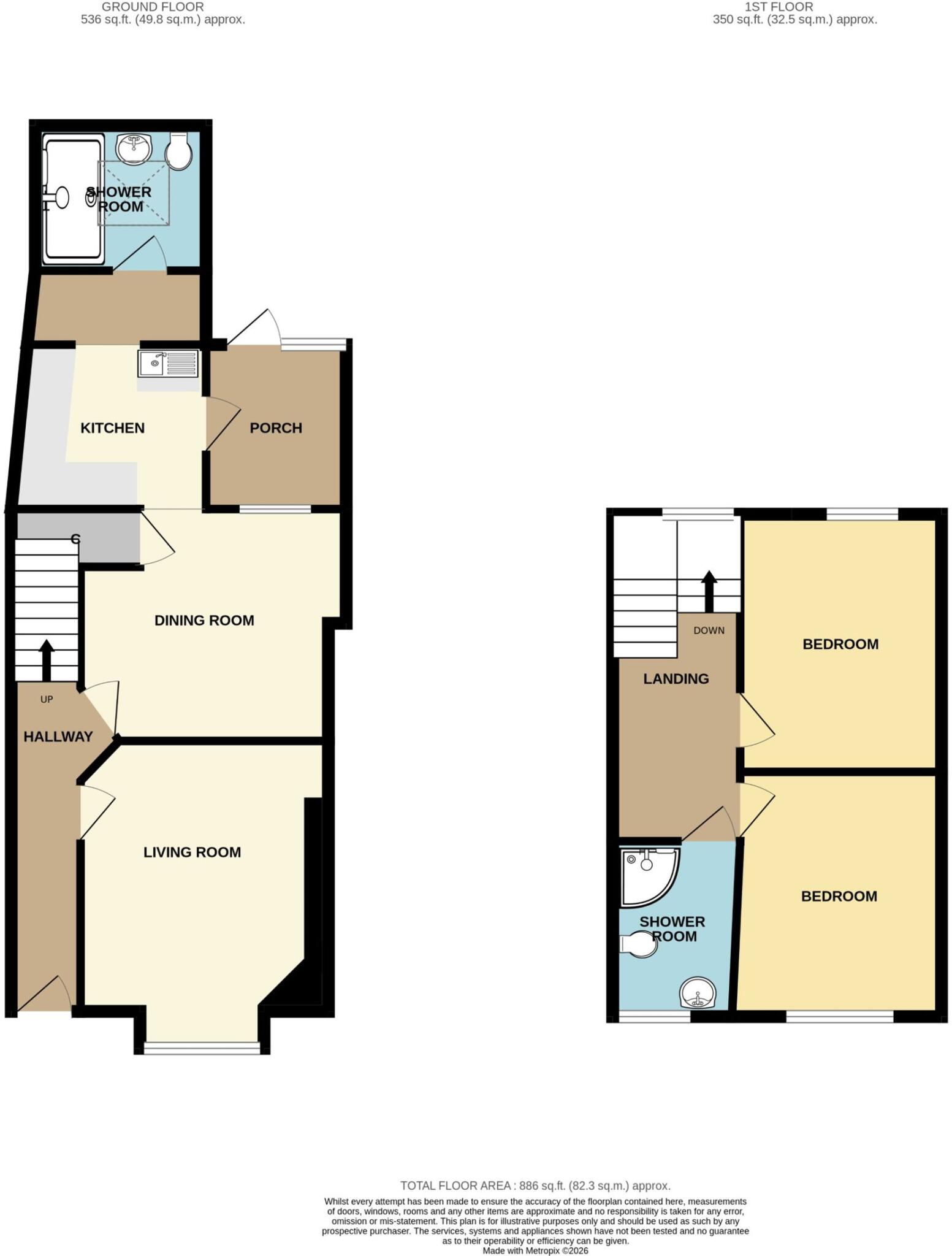 2 BEDS + LOFT ROOM - Seymour Avenue, Newquay floorplan