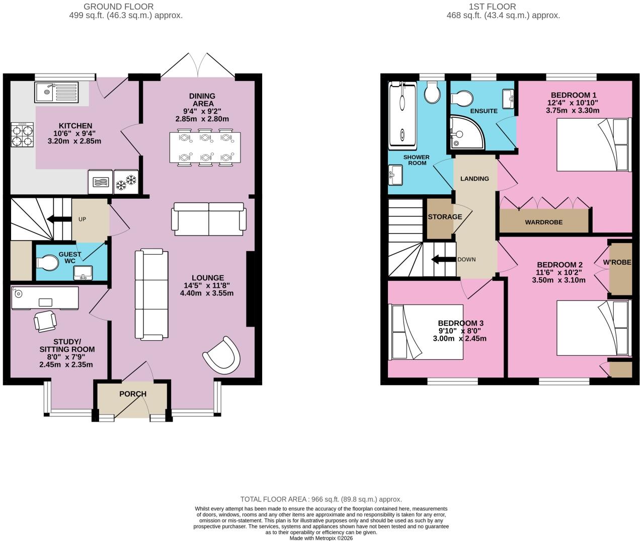 Dunnock Close, Uttoxeter, ST14 8XD floorplan