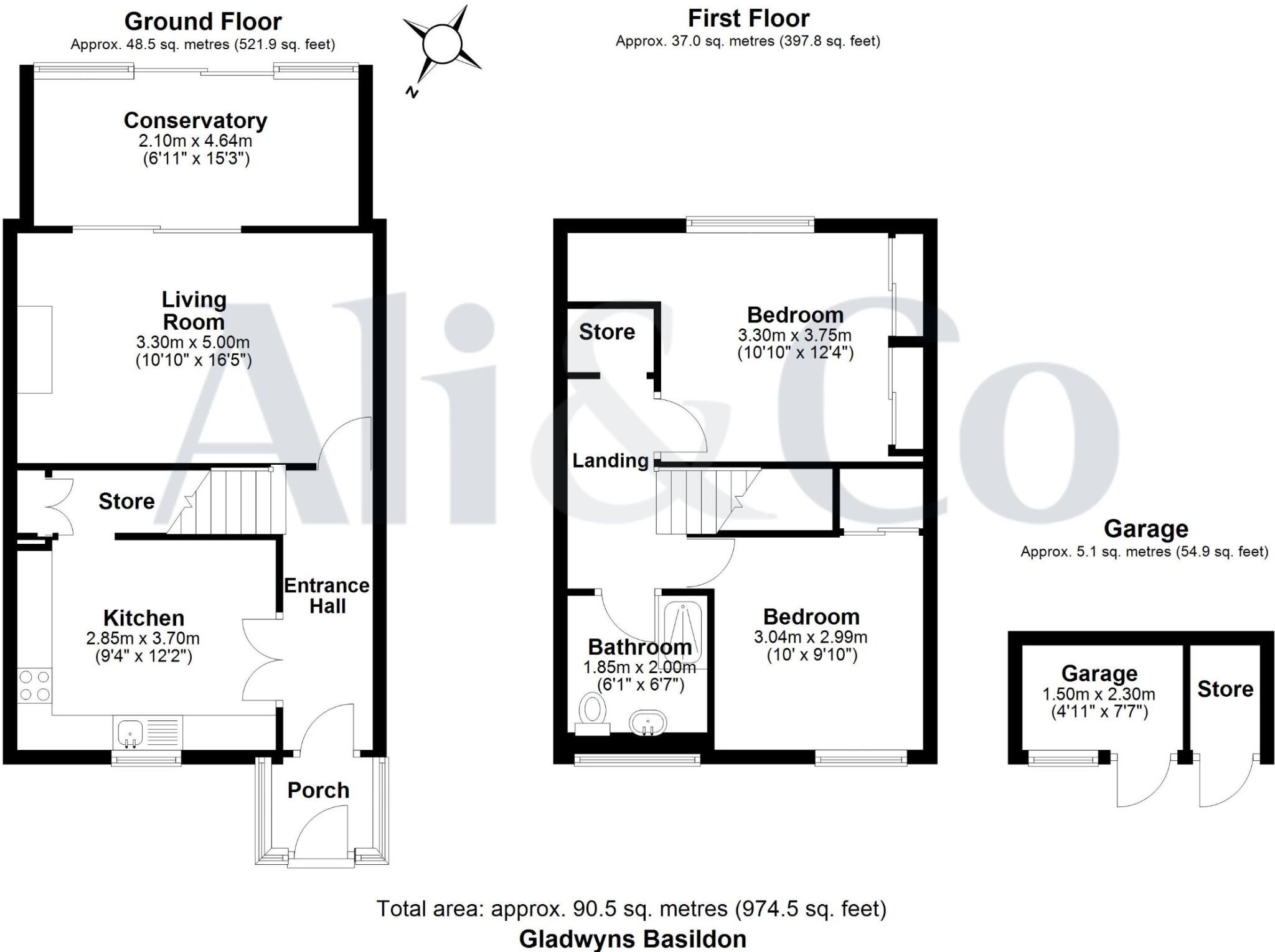 Gladwyns, Basildon floorplan