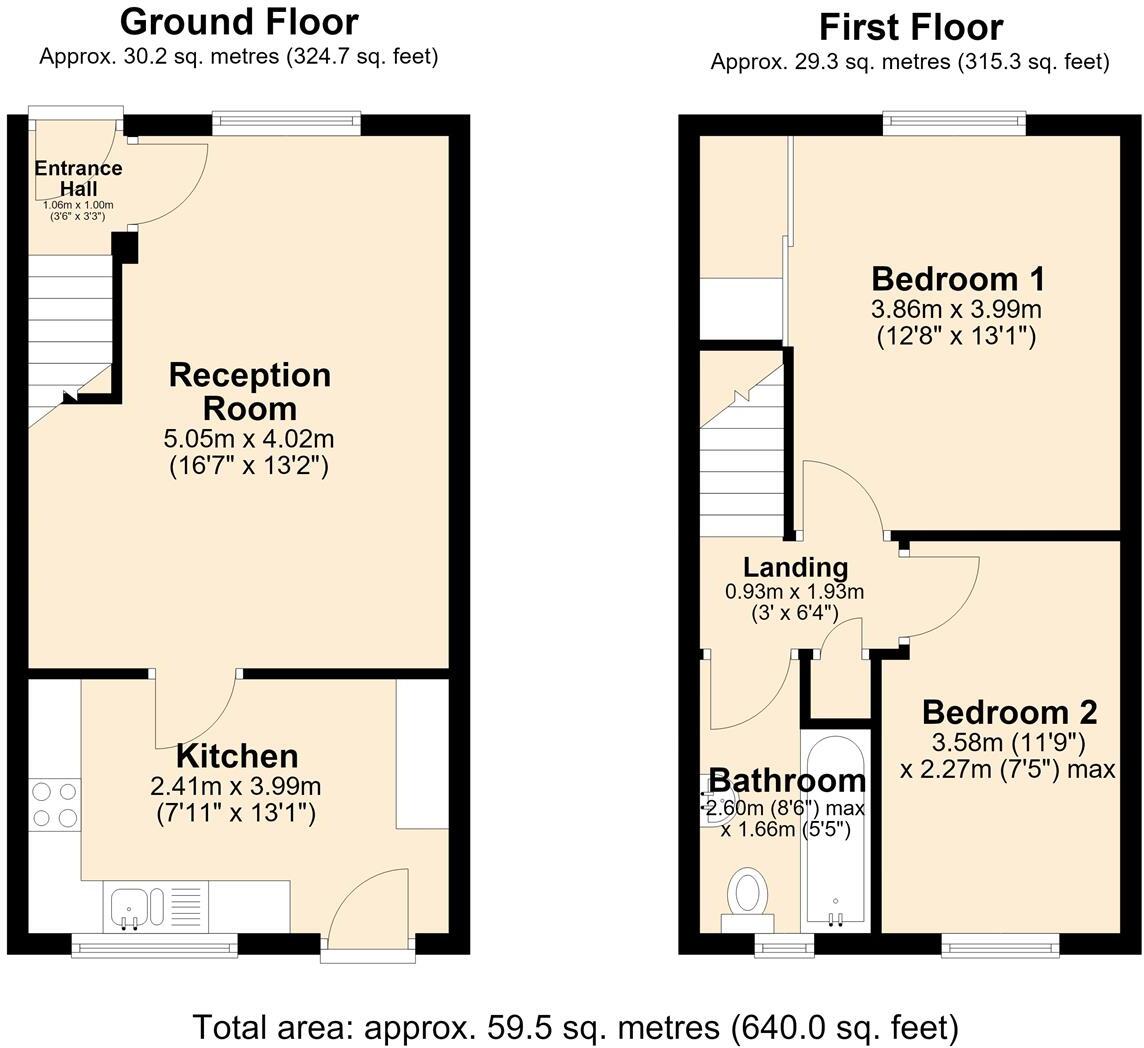 Peterdale Close, Brimington, Chesterfield floorplan