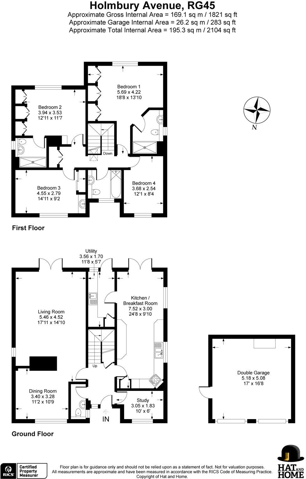 Holmbury Avenue, Crowthorne, Berkshire, RG45 floorplan