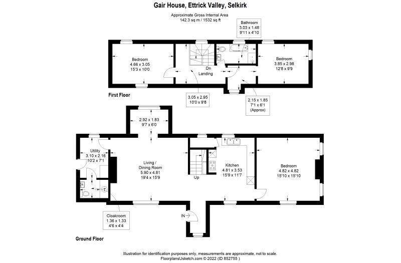 Gair House, Ettrick Valley, Selkirk, TD7 5HZ floorplan