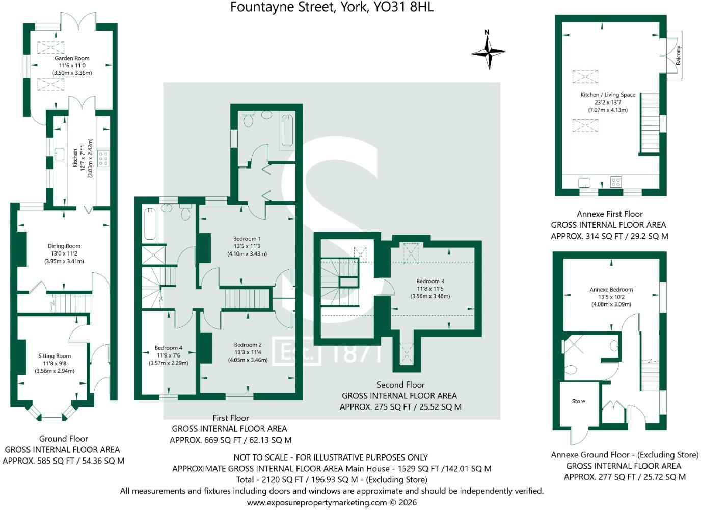 House & Detached Annexe, Fountayne Street, York floorplan