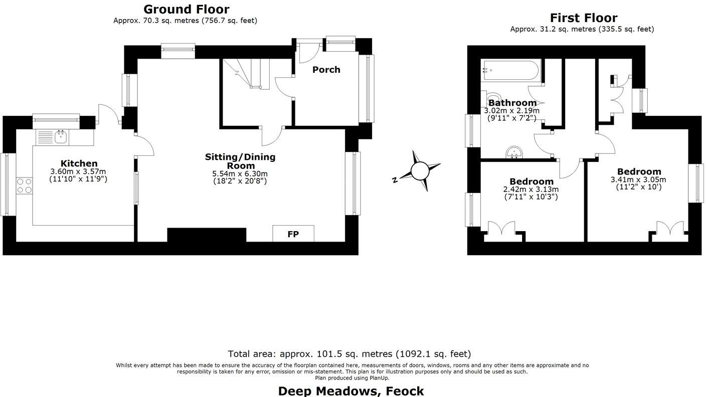 Trevilla, Feock, Truro floorplan