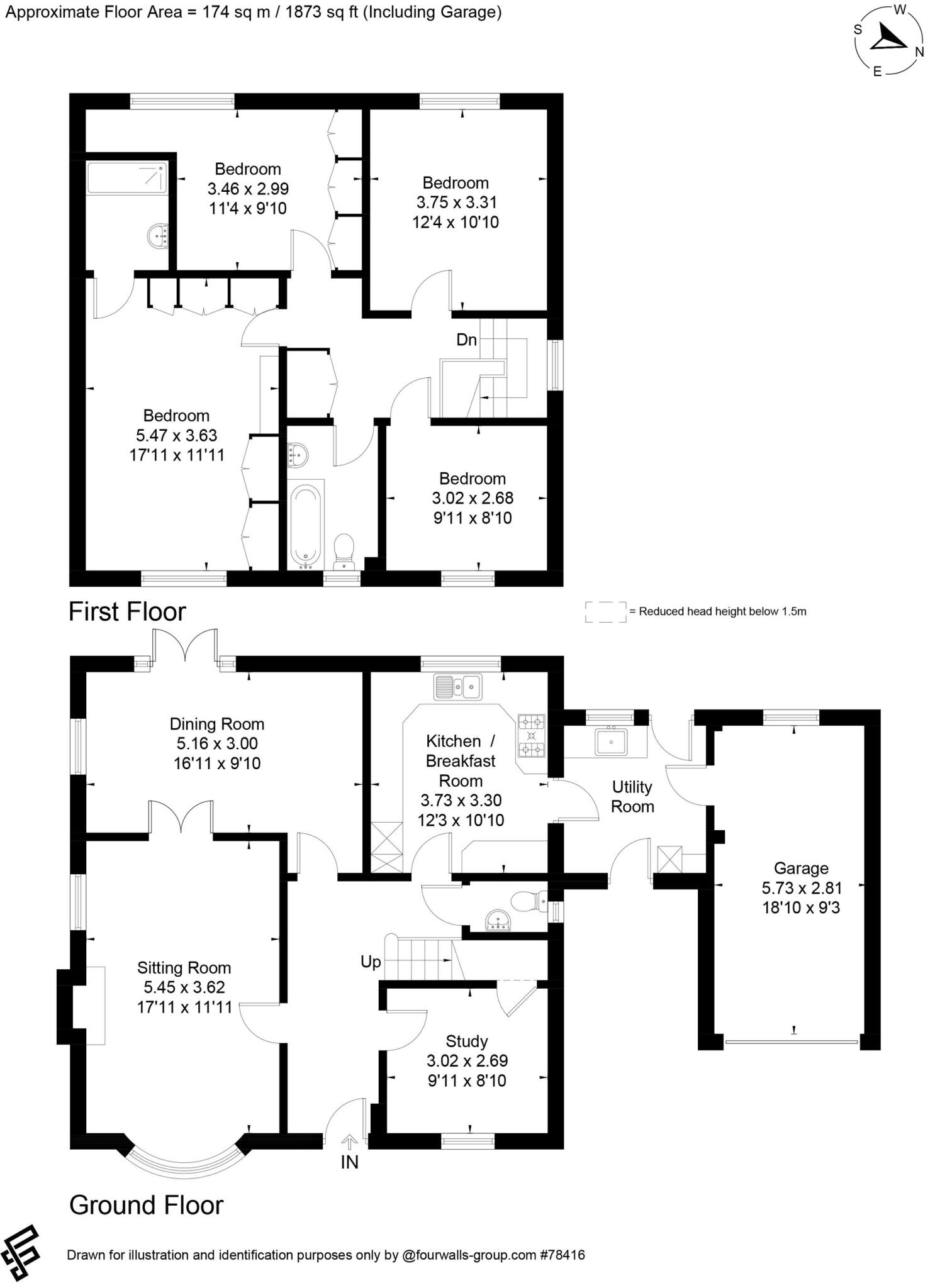 Coniston Drive, Farnham, GU9 floorplan