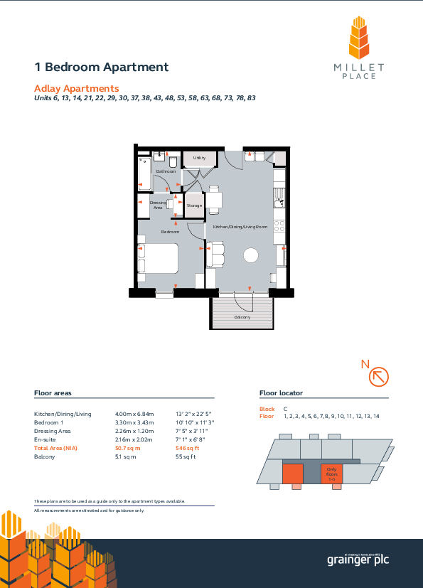 Millet Place, Pontoon Dock London E16 floorplan