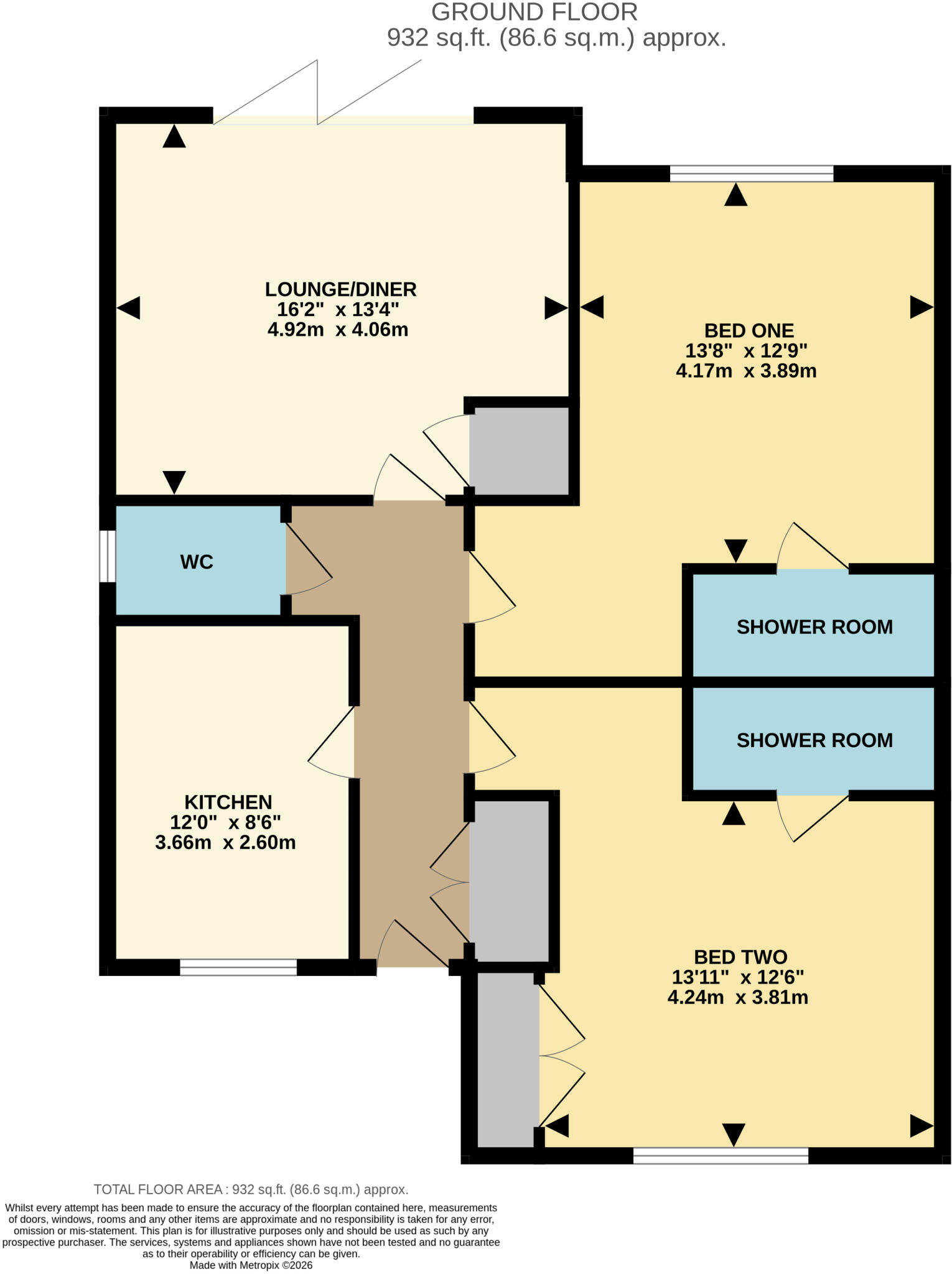 Kiln Lane, Monk Sherborne, Tadley, Hampshire, RG26 floorplan