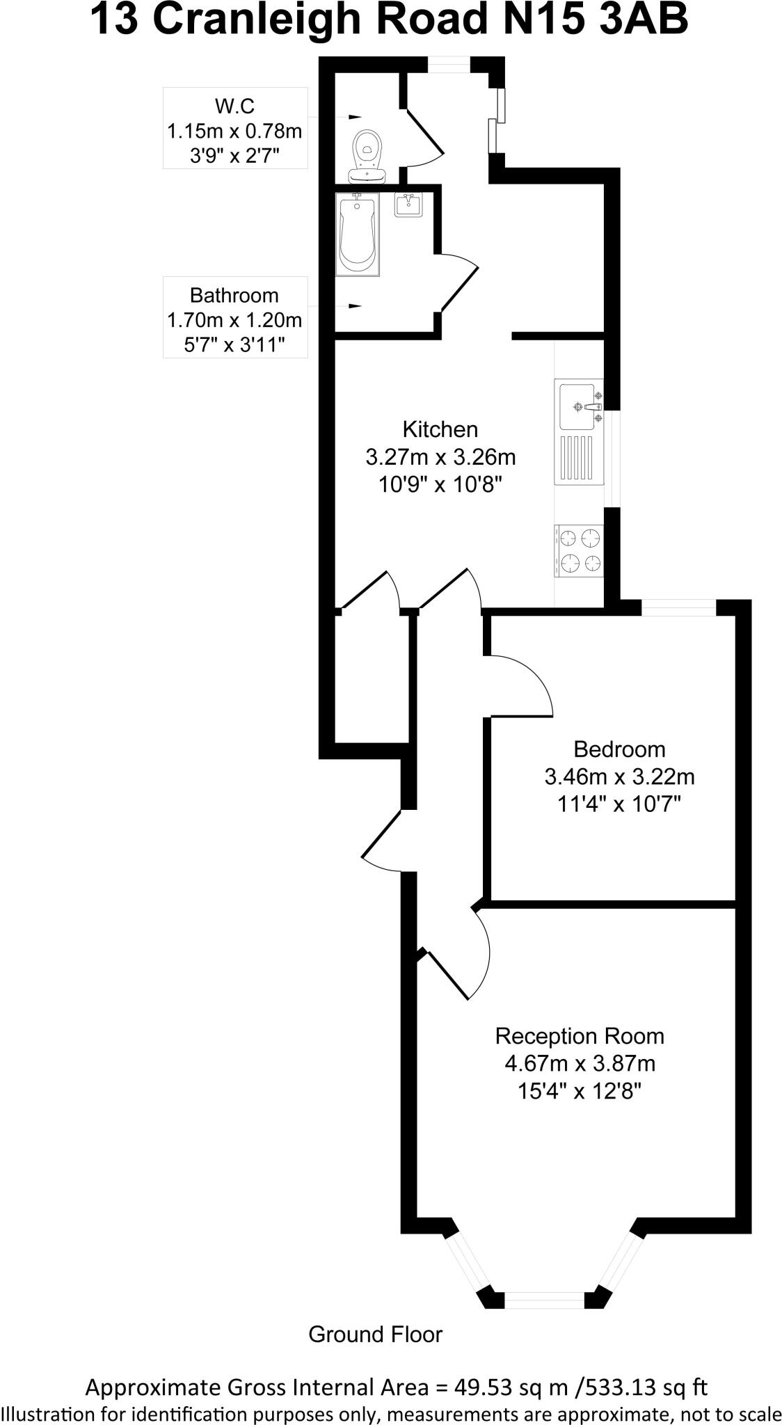 Cranleigh Road, N15 floorplan