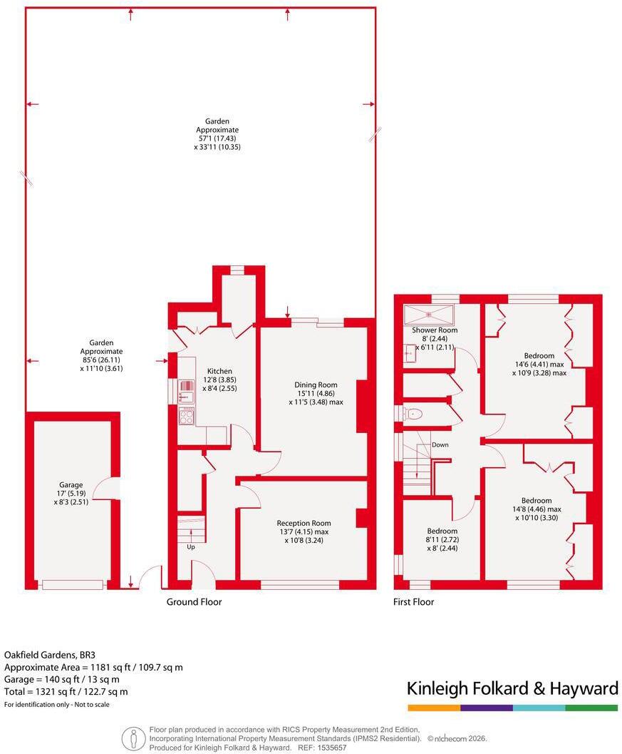 Oakfield Gardens, Beckenham, Kent, BR3 floorplan