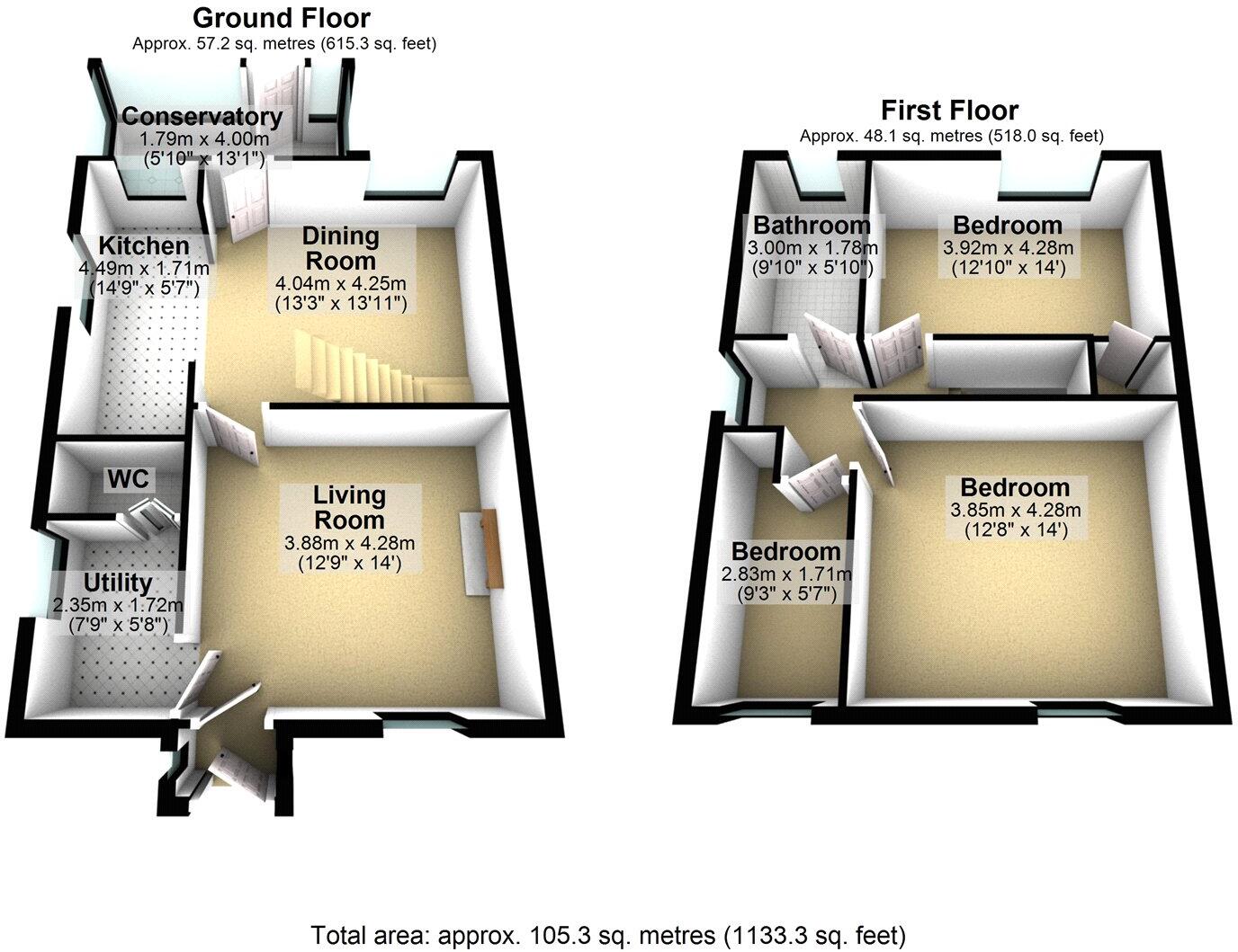 Shaw Road, Thornham, Rochdale, Greater Manchester, OL16 floorplan