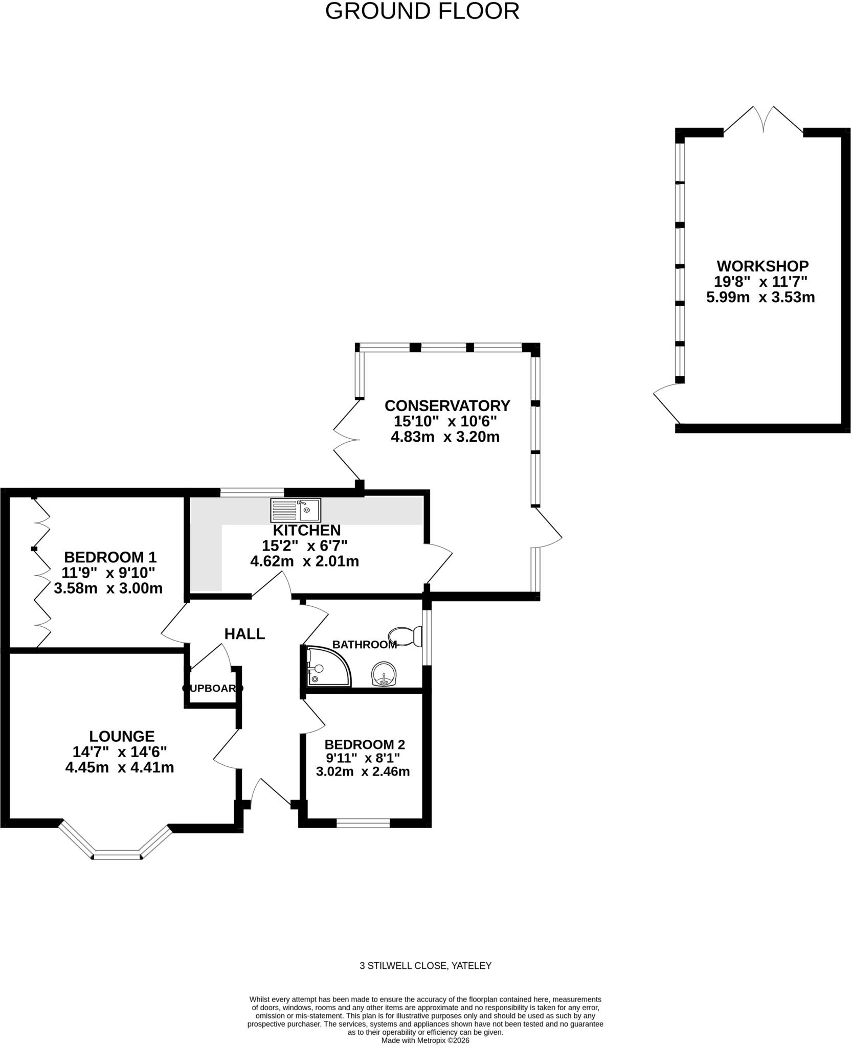 Stilwell Close, Yateley, Hampshire, GU46 floorplan
