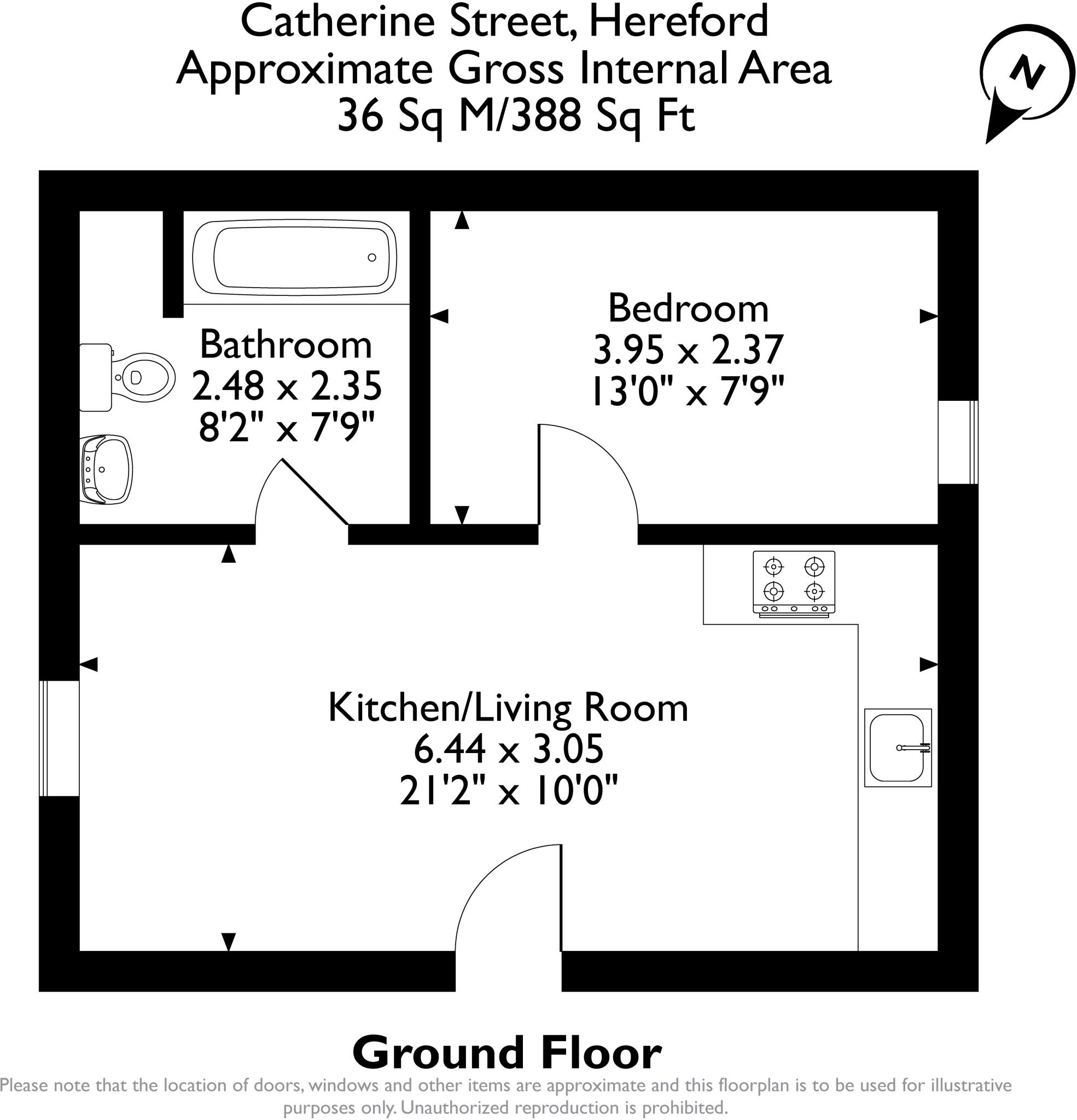 43 Catherine Street, Hereford, HR1 floorplan