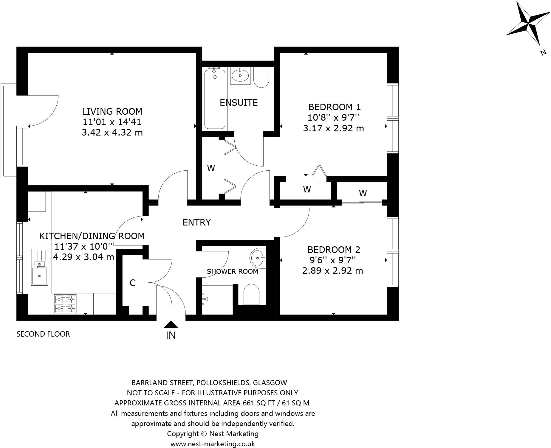 Barrland Street, Pollokshields, Glasgow floorplan