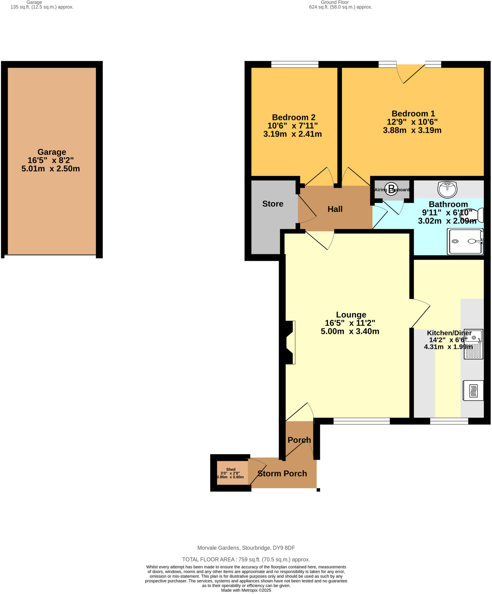 Morvale Gardens, Stourbridge, DY9 floorplan